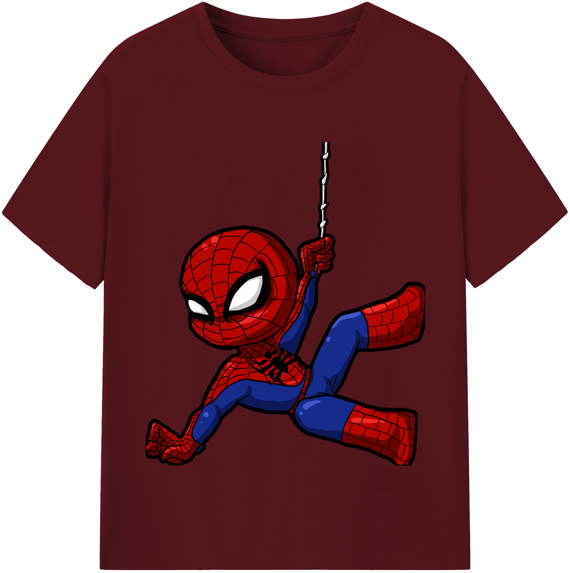 （画像用） Spider Man スパイダーマン 綿100％半袖Tシャツ（フロントプリント）